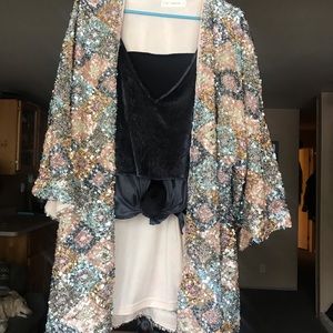 Sequin kimono